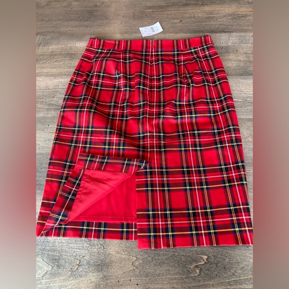 J.Crew Tartan Cotton Sateen Plaid Pencil Skirt - size 00 - Picture 3 of 9
